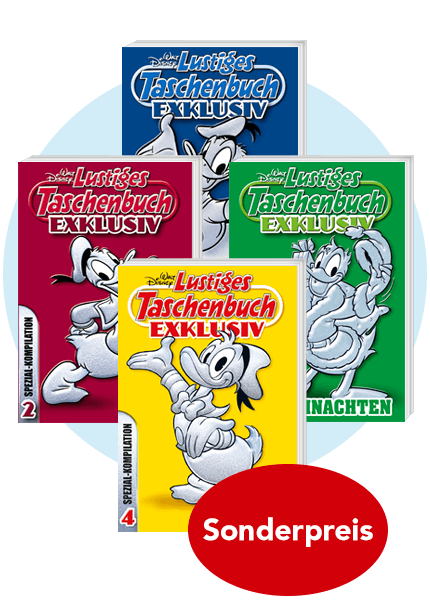 Lustiges Taschenbuch Exklusiv Nr. 1 - 4 Setangebot / Exklusiv für LTB-Abonnenten