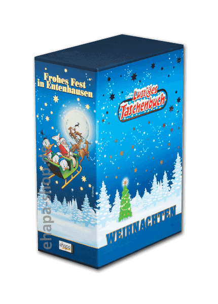 Lustiges Taschenbuch Weihnachten Nr. 1 - 4 + Sammelschuber