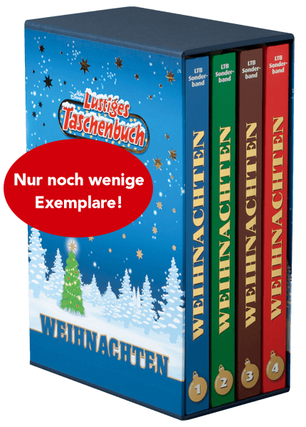 Lustiges Taschenbuch Weihnachten Nr. 1 - 4 + Sammelschuber