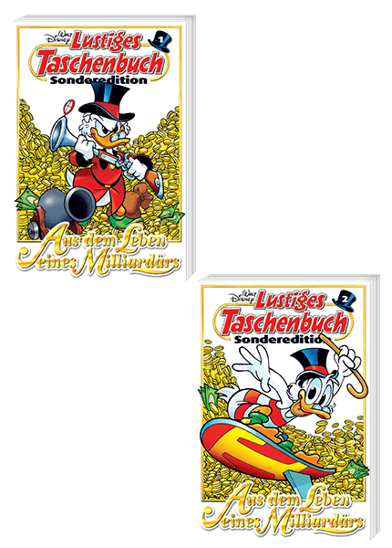 Lustiges Taschenbuch Sonderedition 65 Jahre Dagobert Duck Nr. 1 - 4 mit Münzbox und Schuber