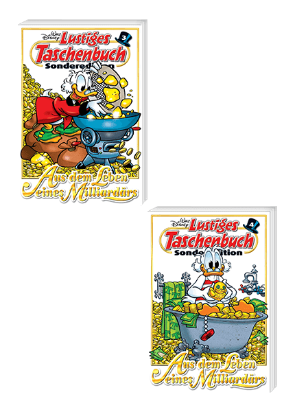 Lustiges Taschenbuch Sonderedition 65 Jahre Dagobert Duck Nr. 1 - 4 mit Münzbox und Schuber