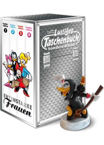 LTB Sonderedition Entenstarke Frauen Nr. 1 - 4 + Sammelbox + Gundel-Figur