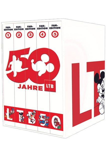 Lustiges Taschenbuch Fan-Edition Nr. 01 - 05 + Sammelbox
