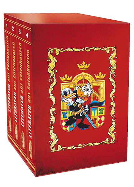 Lustiges Taschenbuch Sonderedition Literatur aus Entenhausen Nr. 01 - 04 + Schuber