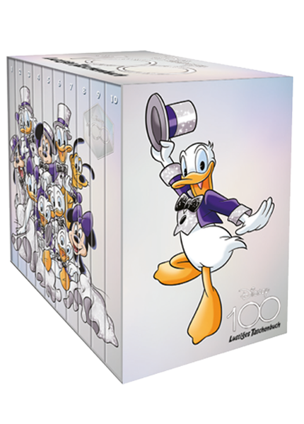 Disney 100 Lustiges Taschenbuch Nr. 1-10 + Sammelschuber
