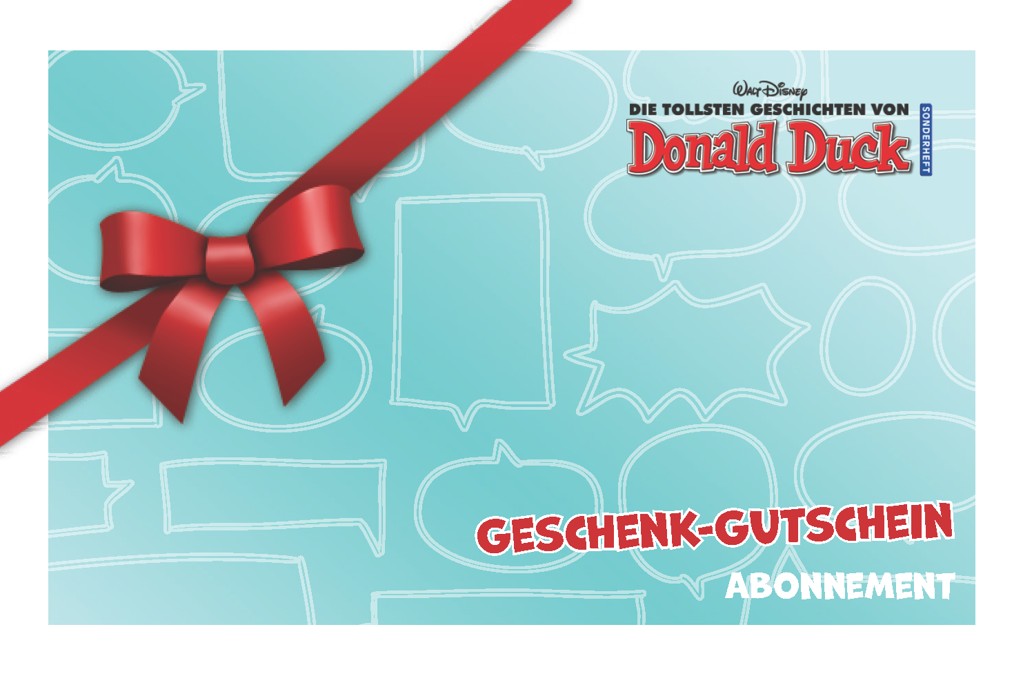 Donald Duck Sonderheft Geschenkkarte
