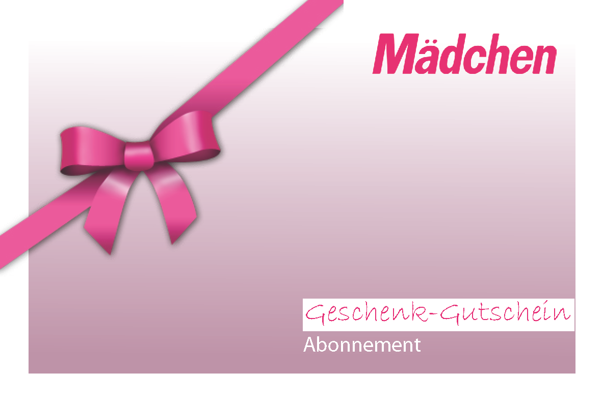 Mädchen Abo Geschenkkarte