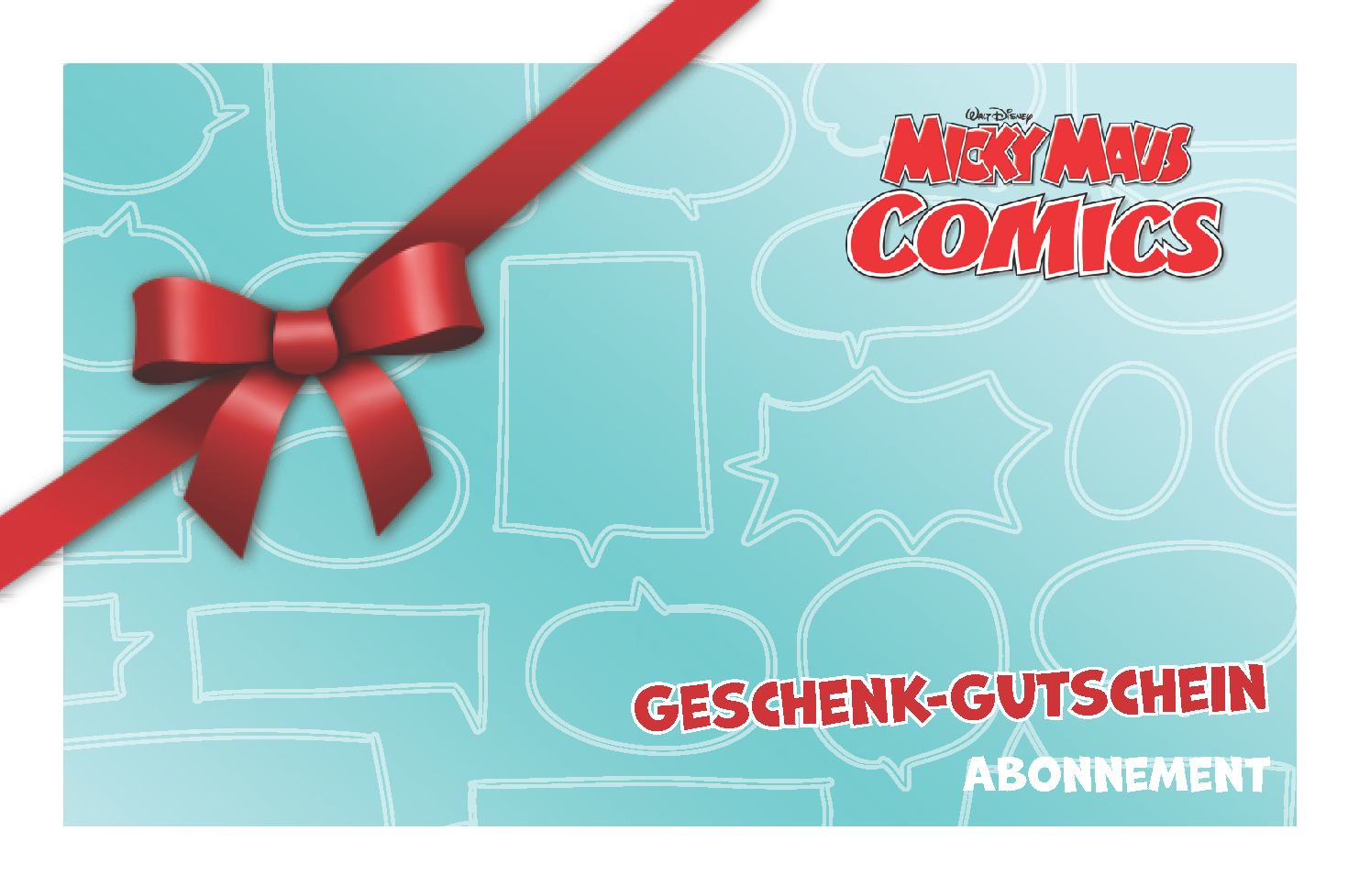 Micky Maus Comics Geschenkkarte